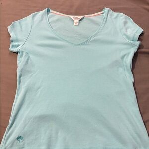 Lilly Pulitzer Light Blue V-Neck Women’s Top